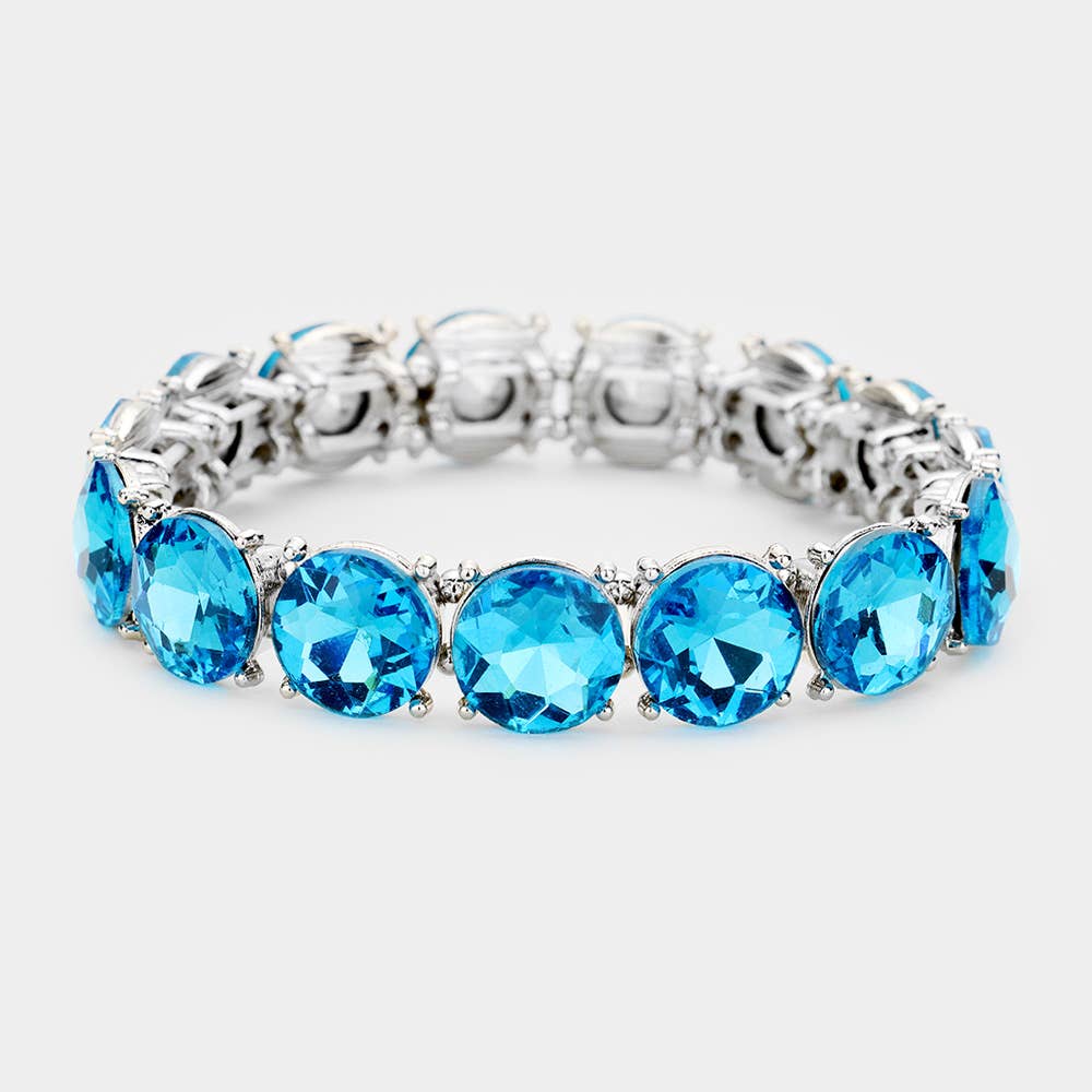 Crystal Round Stretch Evening Bracelet