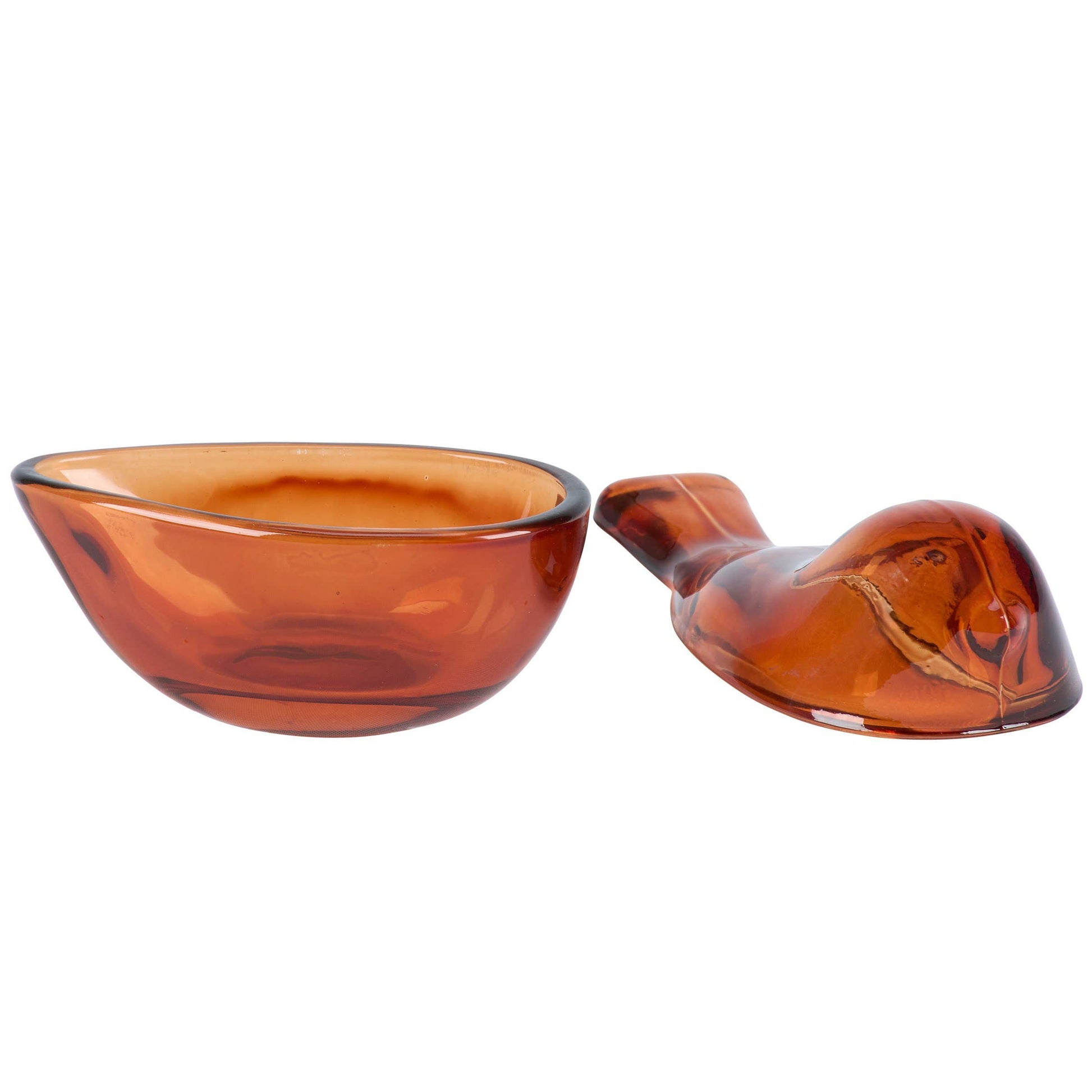 Golden Bird Glass Jar