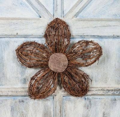 Grapevine And Burlap Flower