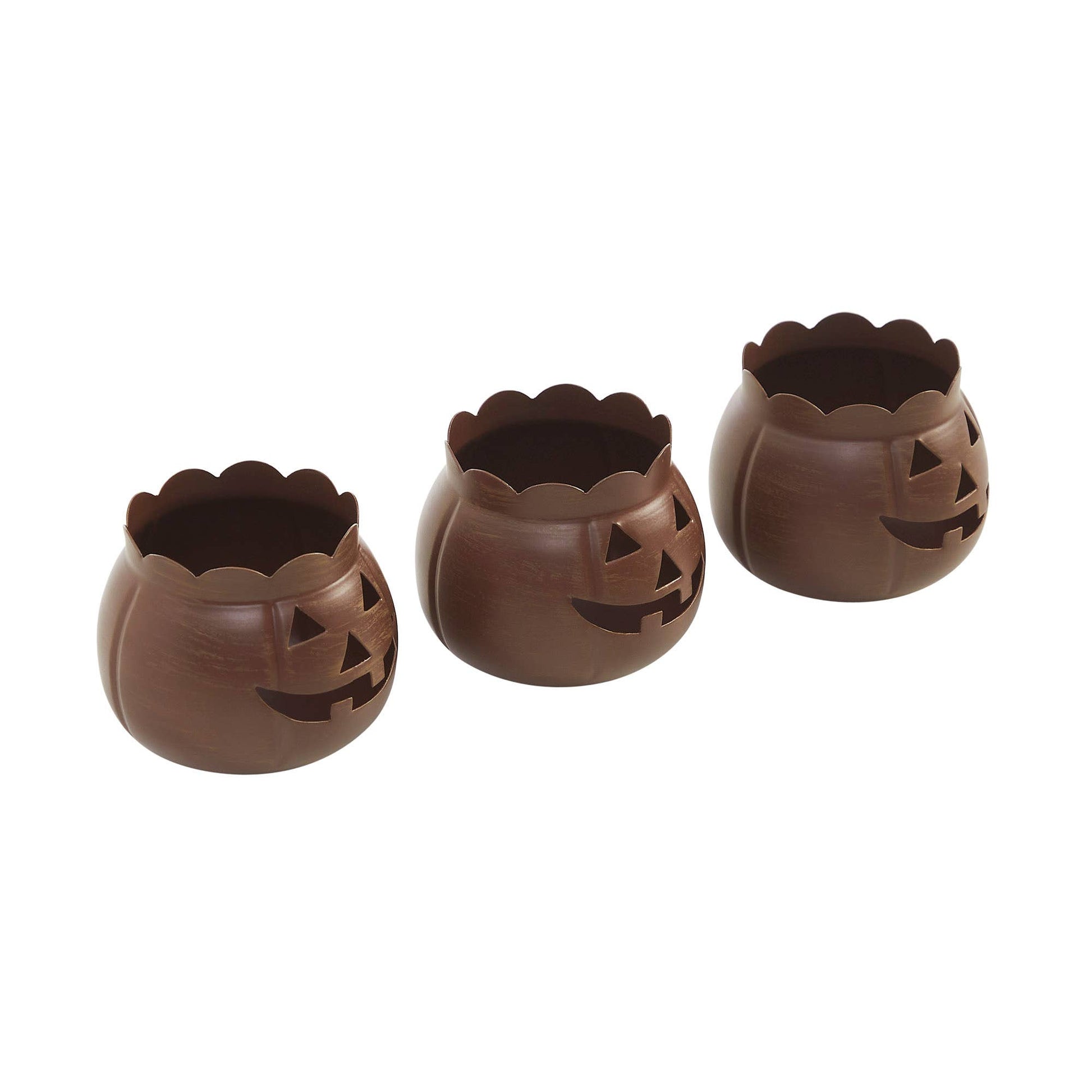 Jack-O-Lantern Candle Holder Bronze