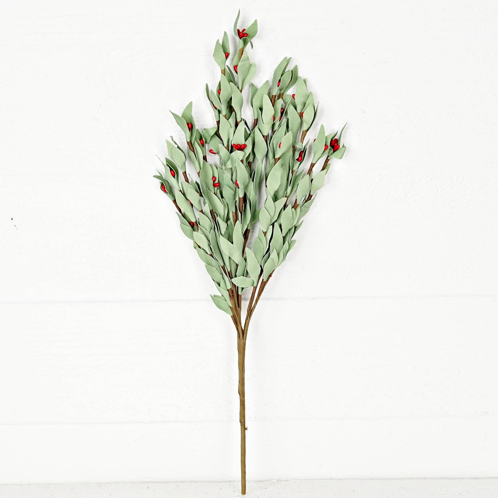 Seafoam Leaves with Red Pips