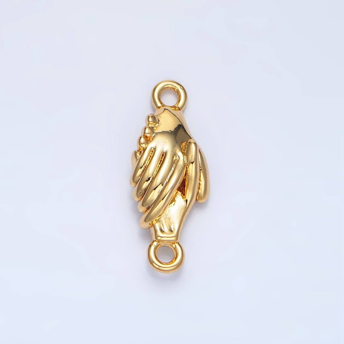 24K Gold Filled Holding On Hand Gesture Minimalist Multidimensional Connector | F516