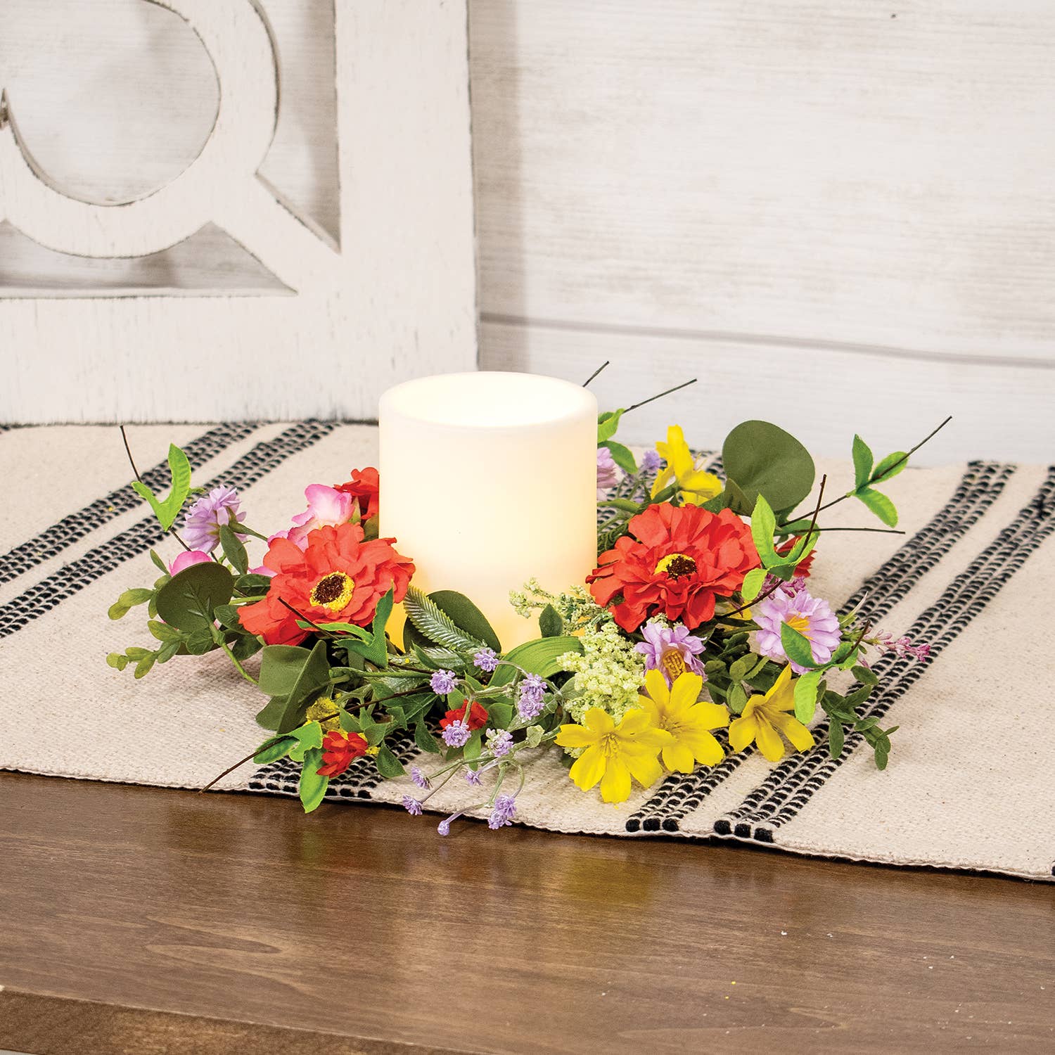 Sun Dazzled Blooms Candle Ring - 3.5"