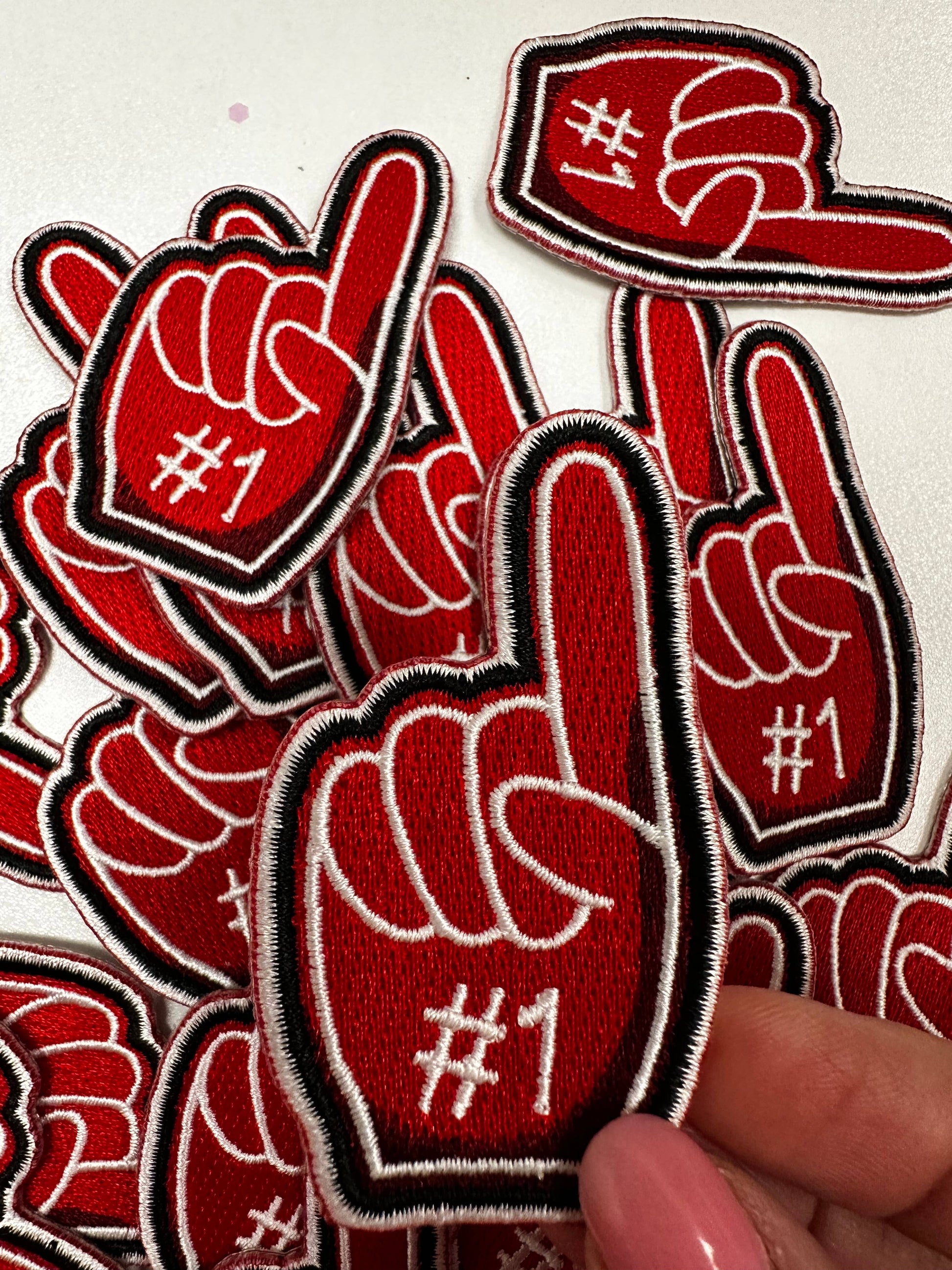 Fan finger, finger patch, fan patch, sports patch, game day