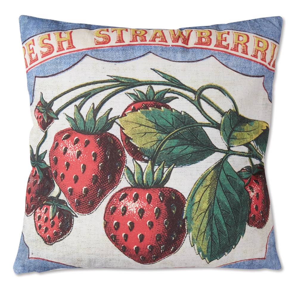 Strawberries Throw Pillow