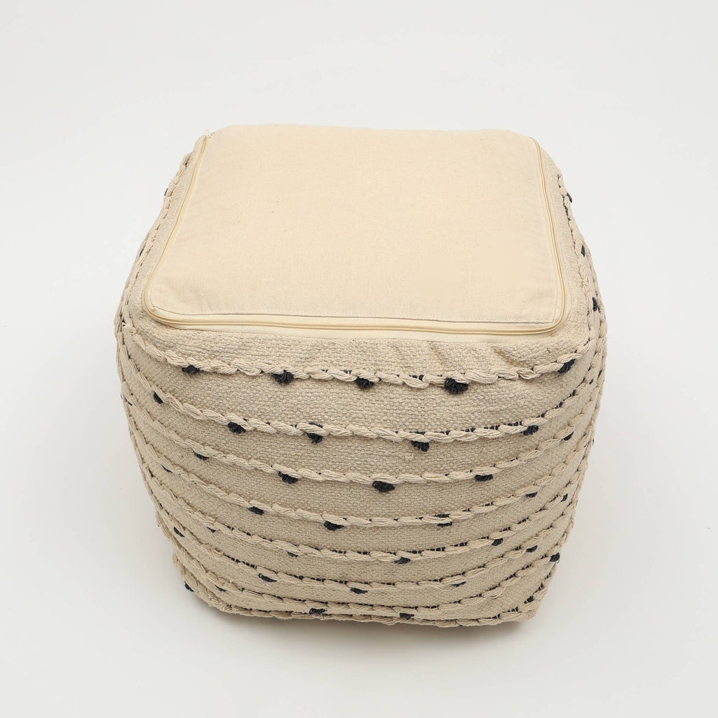 Woven Haven Pouf, 18"x18"