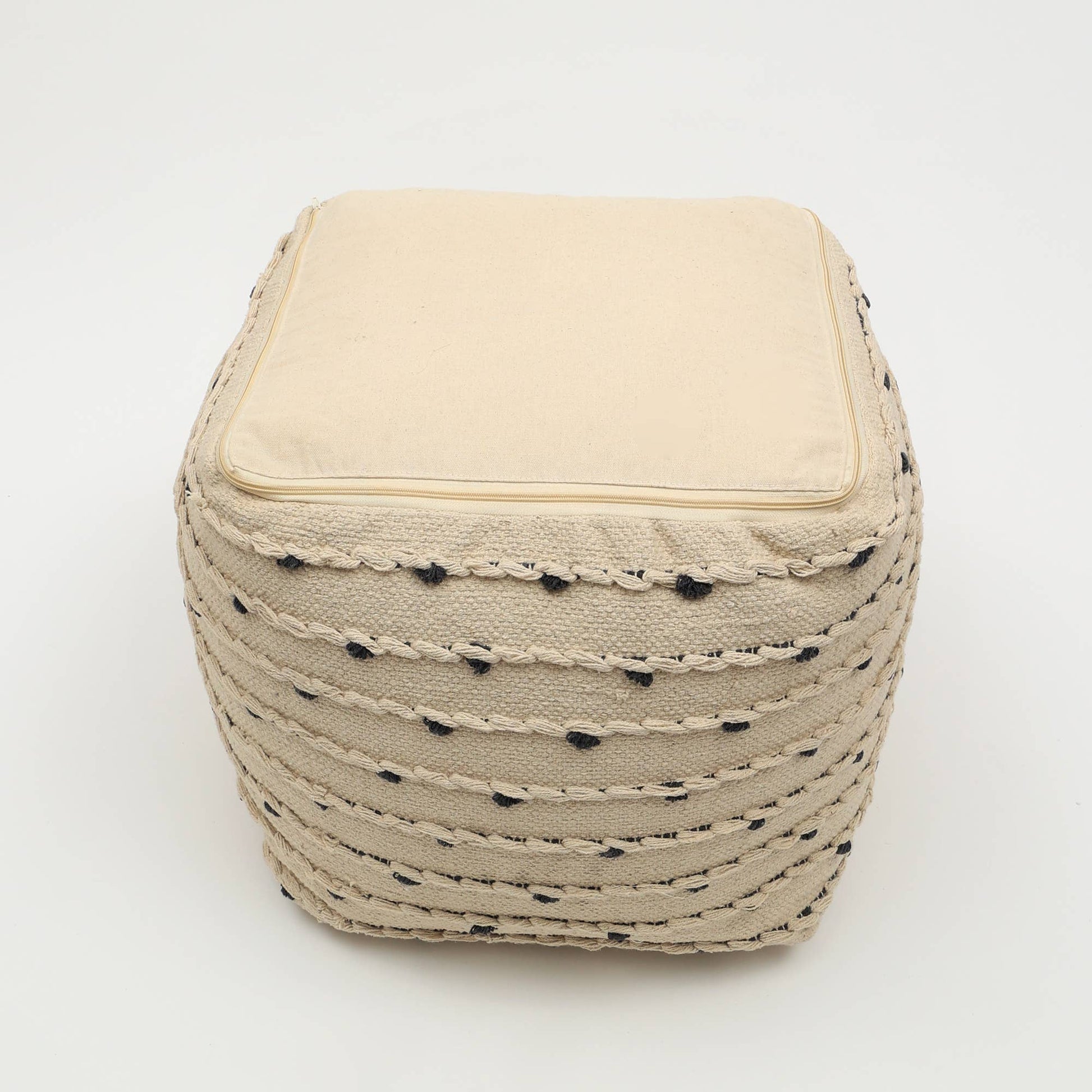 Woven Haven Pouf, 18"x18"