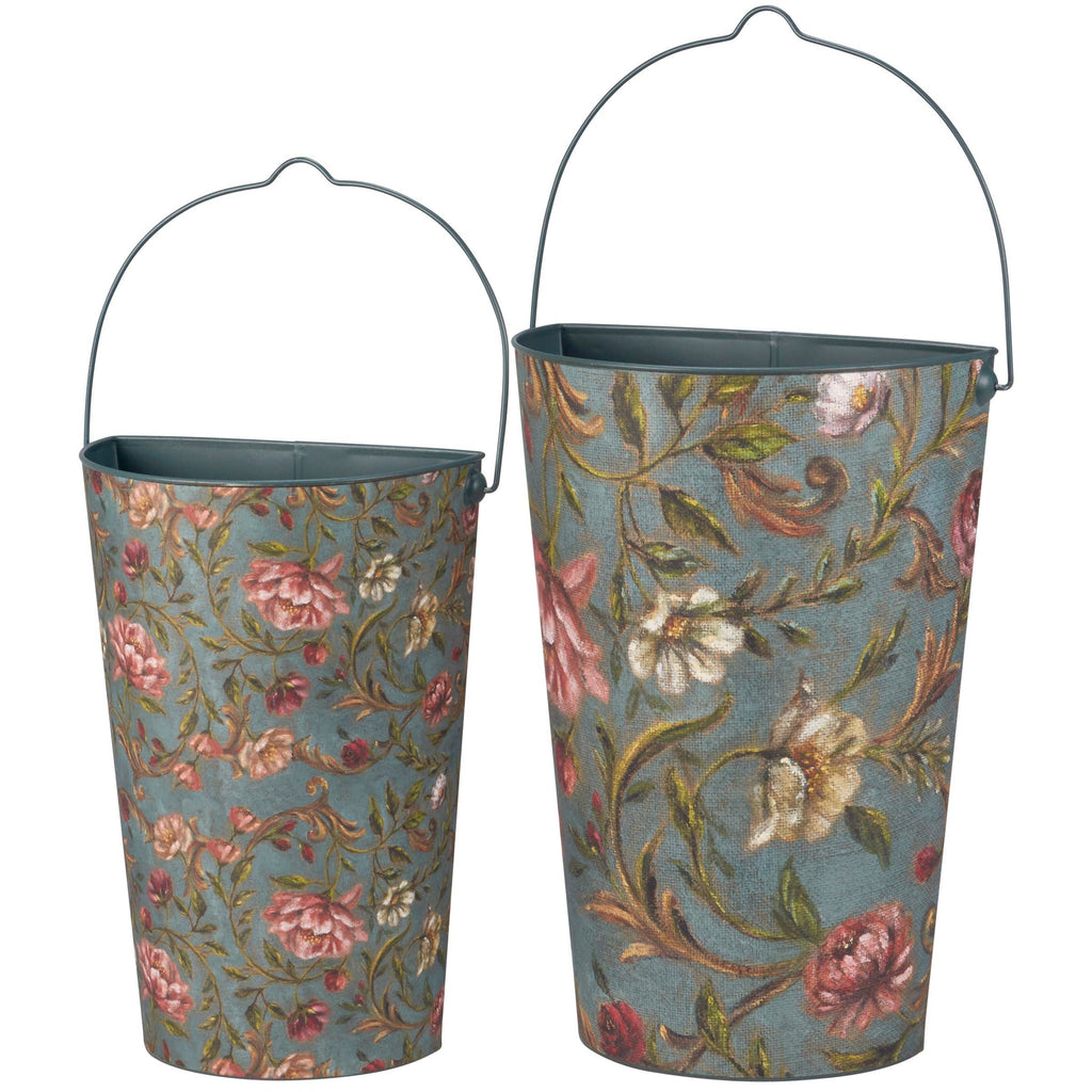 Floral Nouveau Wall Bucket