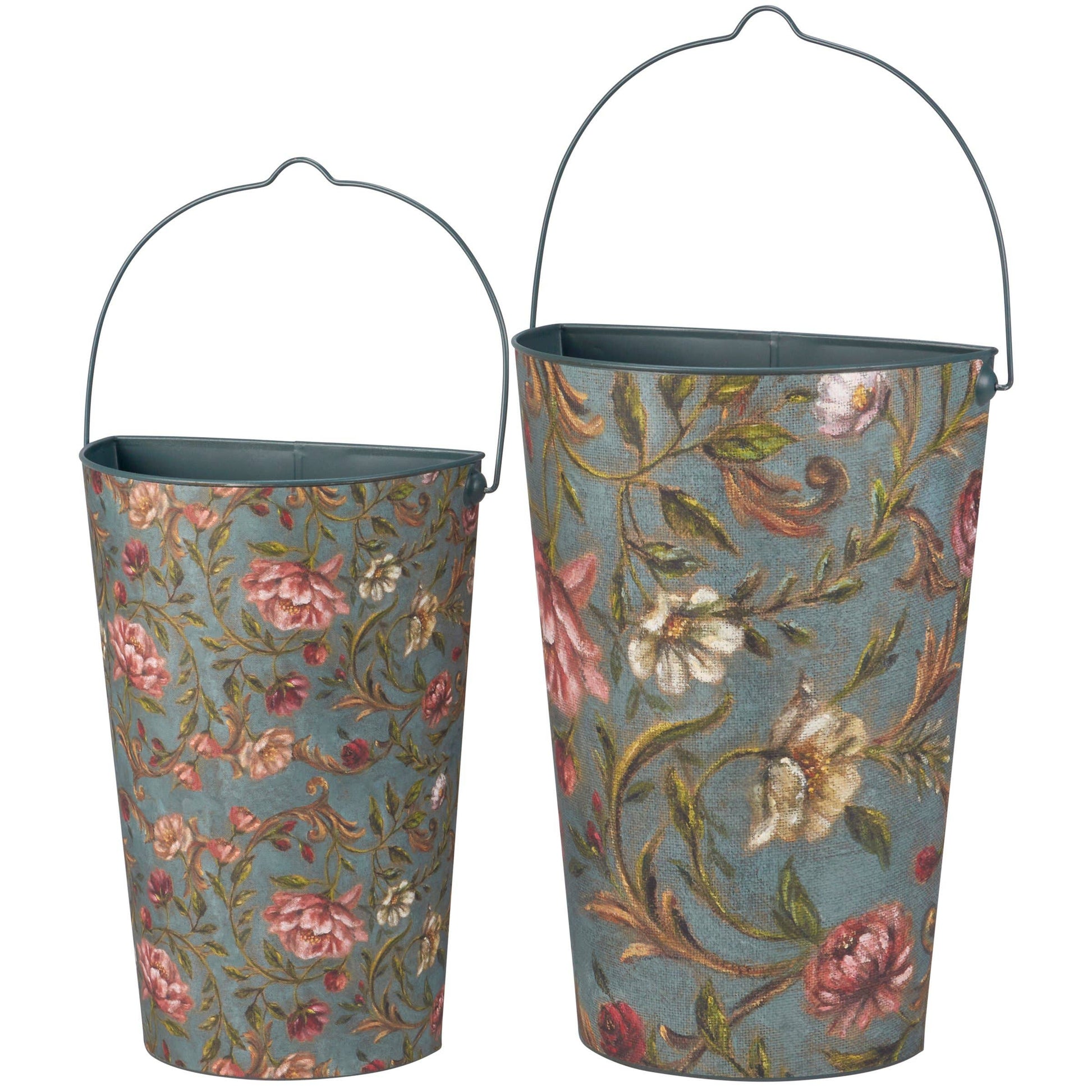 Floral Nouveau Wall Bucket