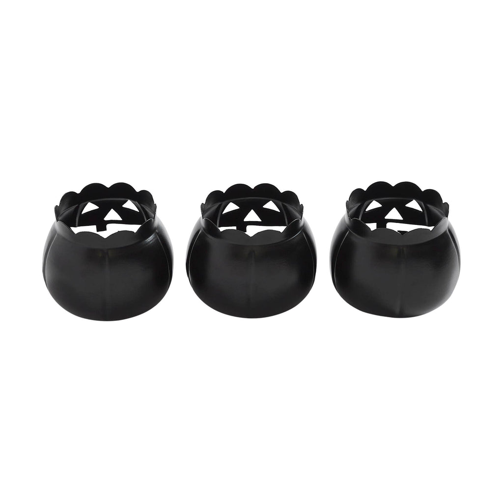 Jack-O-Lantern Candle Holder Black