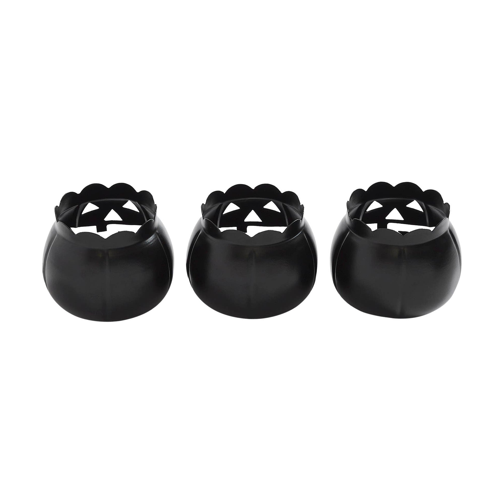 Jack-O-Lantern Candle Holder Black