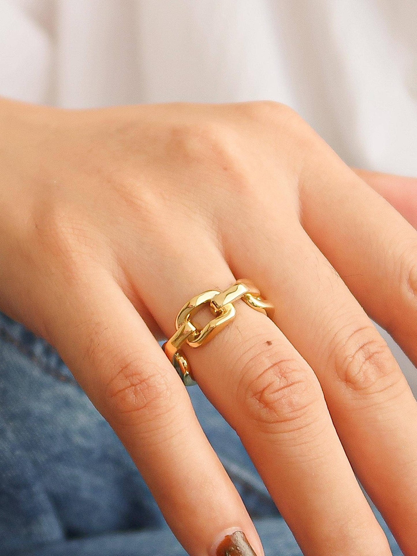 Brooklyn 18K Gold Stack Braided Non-Tarnish Ring