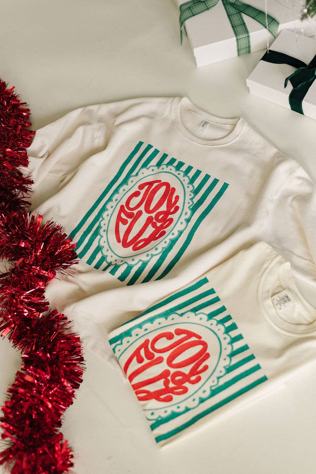 Joyful Stripe - Christmas Graphic Tee