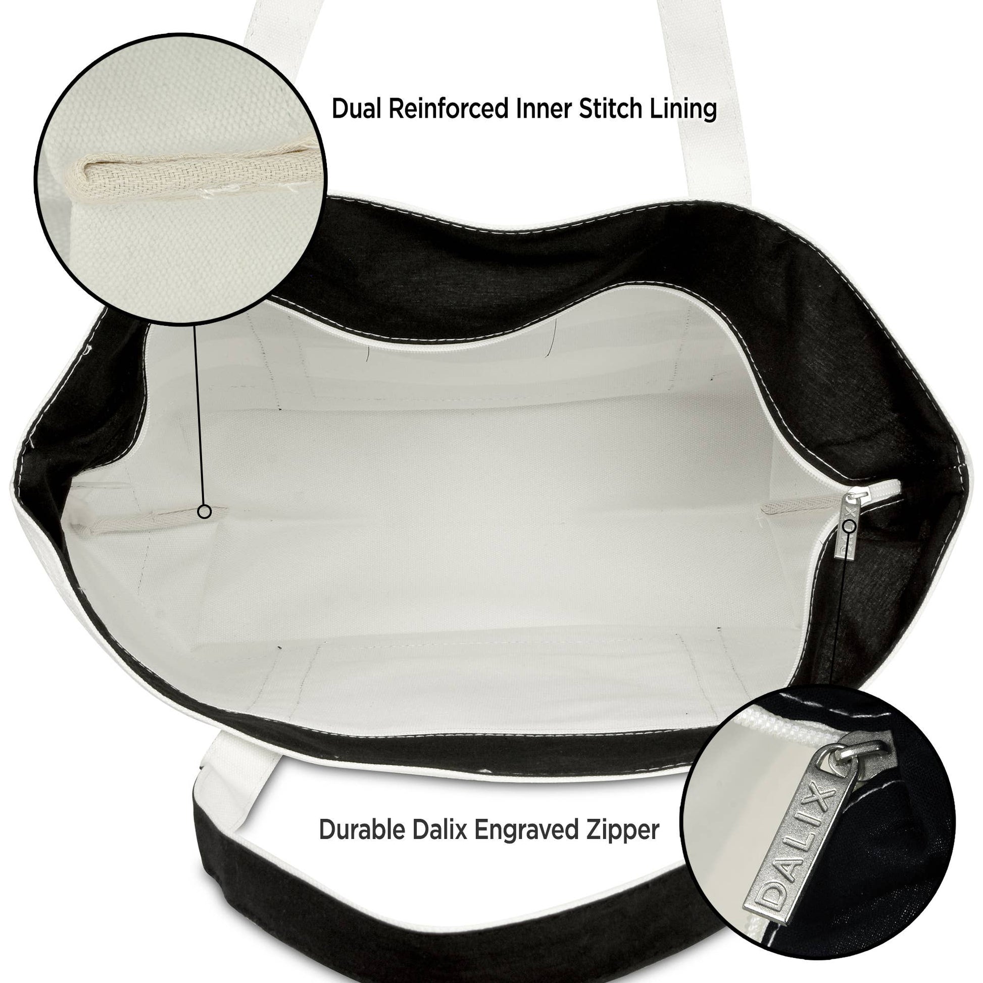 Dalix 23" Premium Striped Tote Bag