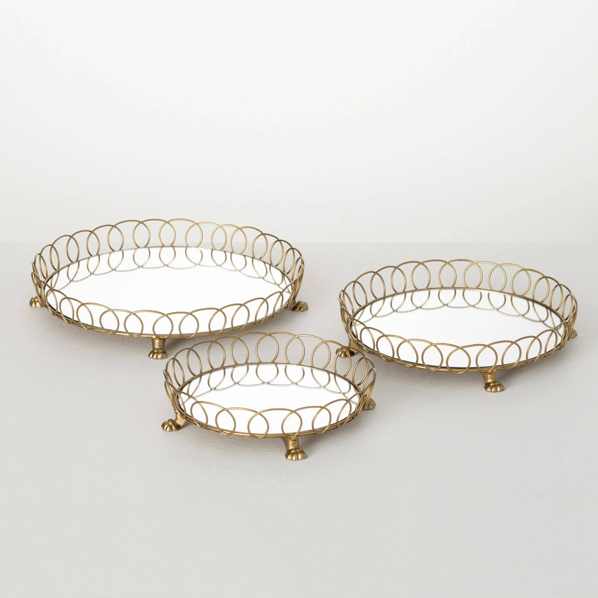 Gold Mirror Tray M