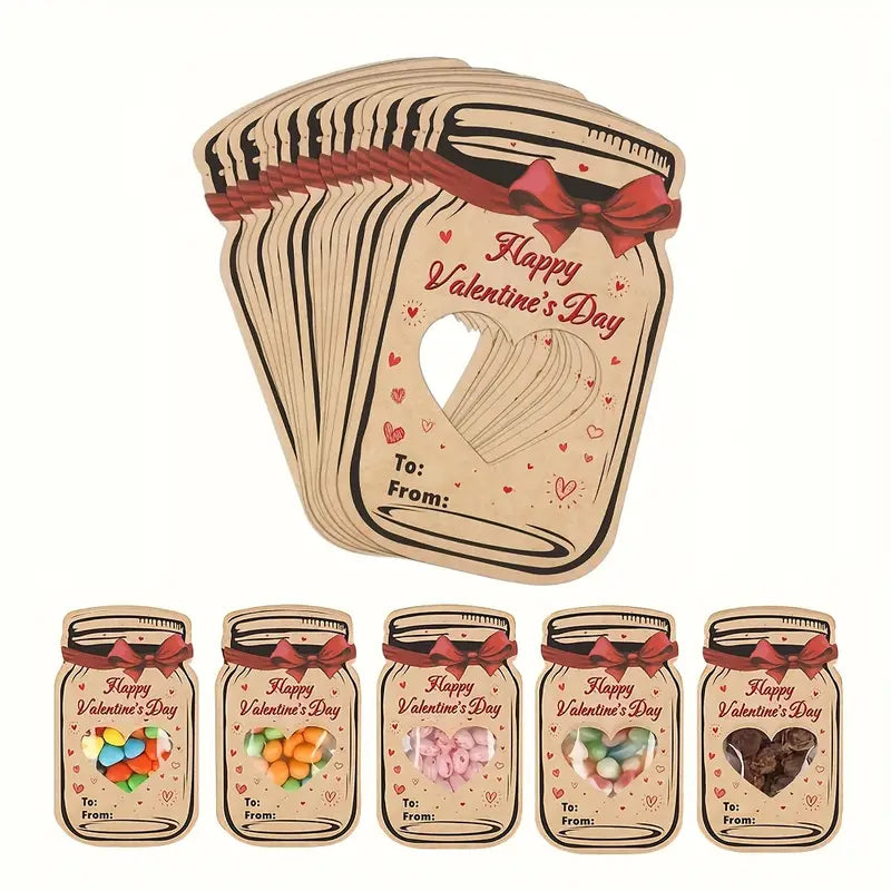 Heart Jar Valentine Cards