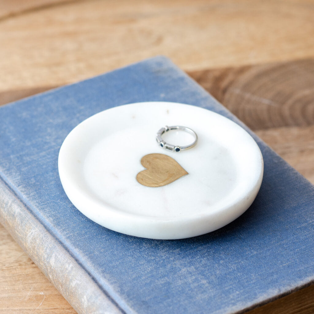 Marble Heart Ring Dish