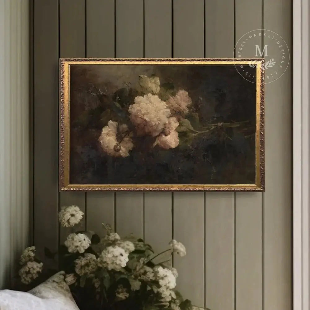 Peony Vintage Painting