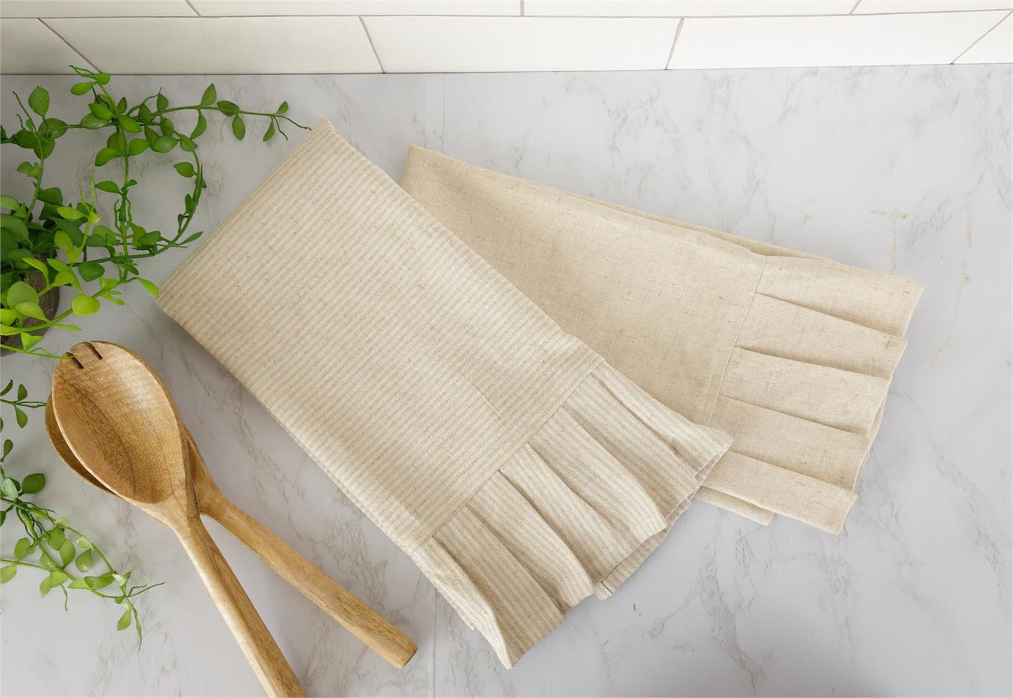 Cream Ruffle Towel